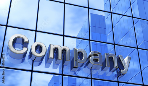 Illustration: Company Fassade Blau Silber Company Fassade Blau Silber