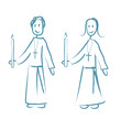 enfants de choeur cierge