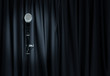 microphone theatre curtains