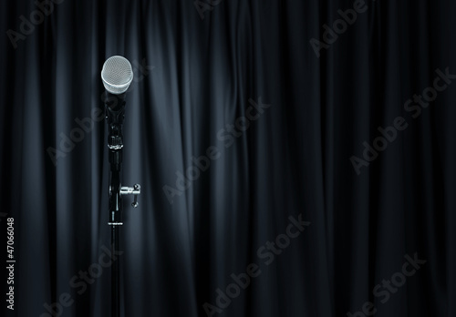 Photo: microphone theatre curtains microphone theatre curtains