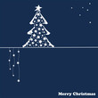 Christmas card with christmas tree