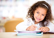 Little girl studying