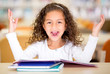 Excited school girl