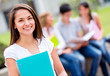 Beautiful female student