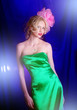 Photo: beautiful girl in a green dress beautiful girl in a green dress