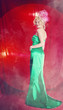 Photo: beautiful girl in a green dress beautiful girl in a green dress
