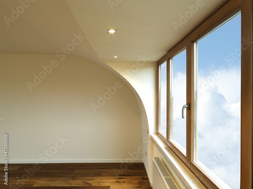 Photo: modern interior with wooden floor modern interior with wooden floor