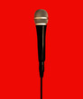 mic on red