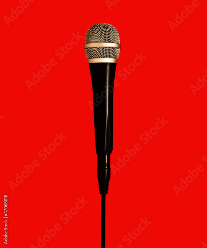 Photo: mic on red mic on red