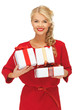 Lovely Woman In Red Dress With... Lovely Woman In Red Dress With...