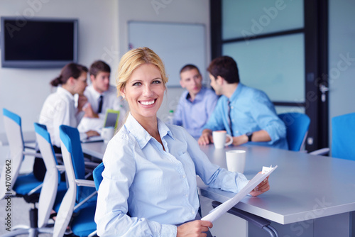 Photo: business people in a meeting at office business people in a meeting at office