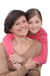 portrait of mother and daughter