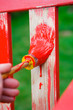 paint-brush with red color
