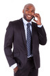 Portrait of a young African American business man making a phone