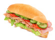 sandwiches with ham and vegetables