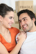 Couple in new home