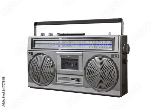 Photo: Vintage Boom Box Portable Radio Cassette Player Vintage Boom Box Portable Radio Cassette Player