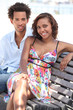 portrait of a couple on a bench