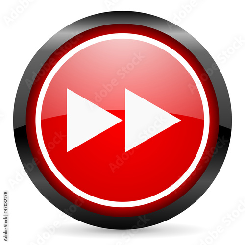 Illustration: scroll round red glossy icon on white background scroll round red glossy icon on white background