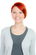portrait einer rothaarigen studentin