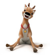 beautiful sitting reindeer