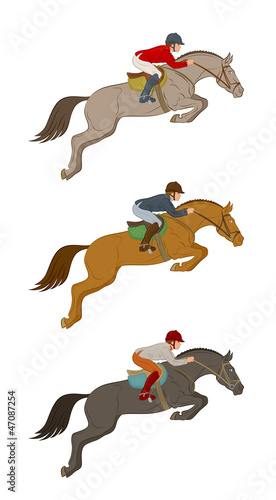 Vector: Jumping horse Jumping horse