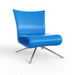 ClubStuhl Blau 3D