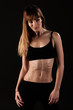 Young fit girl working out with weights - Portrait of pretty you