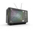 Vintage tv with noise screen. 3d