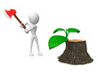 axe and stump