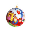 Isolated Christmas ball painted