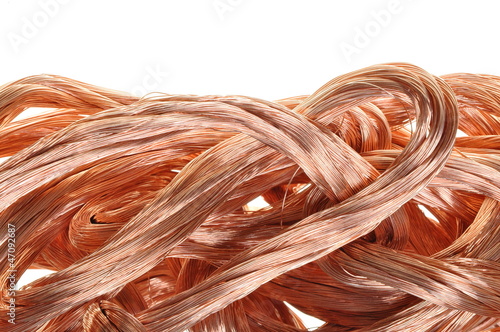 Photo: Copper wire in abstract form, idea of relationship Copper wire in abstract form, idea of relationship