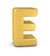 buchstabe letter E gold vertikal
