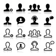User man avatar icons set