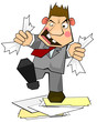Clerk in rage