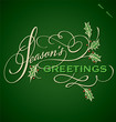 SEASON'S GREETINGS hand lettering (vector)