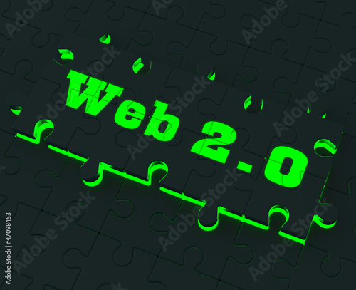 Illustration: Web 2.0 Puzzle Shows Social Networking Web 2.0 Puzzle Shows Social Networking