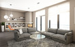 Bright Living Room With Chimney