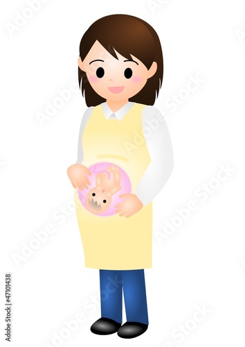 Illustration: 妊婦 胎児 妊婦 胎児