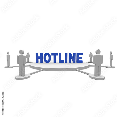 Illustration: Hotline, suppot, help, Hotline, suppot, help,
