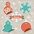 Vector  Christmas Sticker tags - Sale
