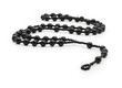 Photo: Black rosary isolated on white Black rosary isolated on white