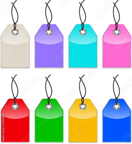 Vector: Glossy price tags Glossy price tags