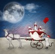 Christmas farm - digital painted artwork