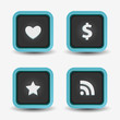 Vector square buttons