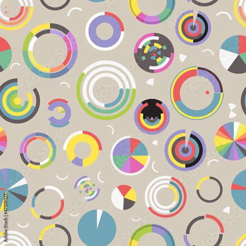 Vector: Circle chart seamless pattern Circle chart seamless pattern