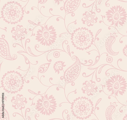 Vector: wedding template design, paisley floral pattern , India wedding template design, paisley floral pattern , India