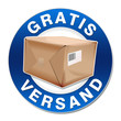 gratis versand blauer button paket