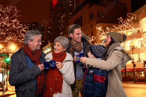 Photo: happy family winter happy family winter
