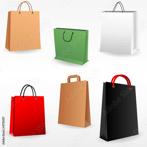 Vector: Shopping bags set Shopping bags set